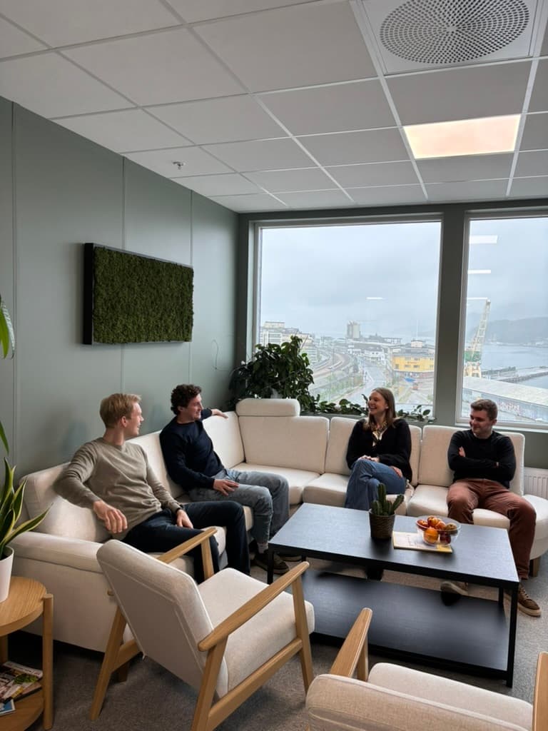 The Nuto team in the office lounge